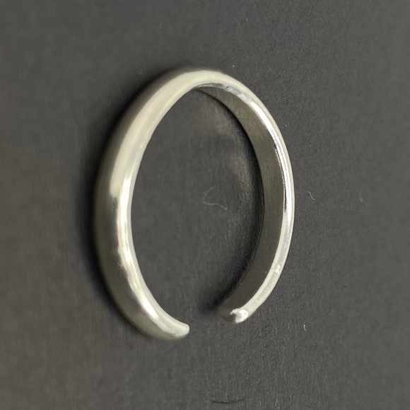 925 SILVER ADJUSTABLE PINKY RING UNISEX - Picture 8 of 10